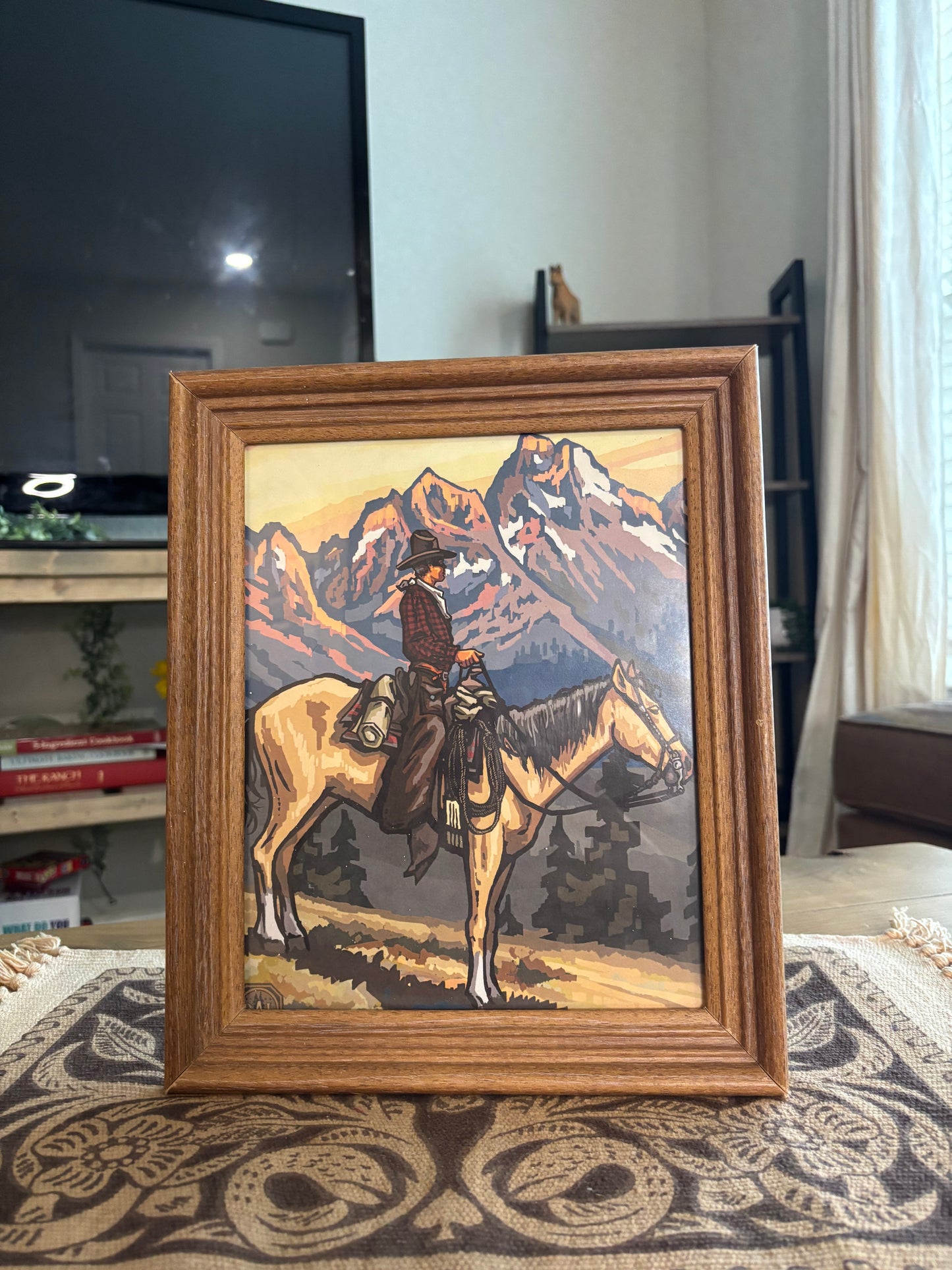 OREGON HORSEMAN WOODEN FRAMED POSTER