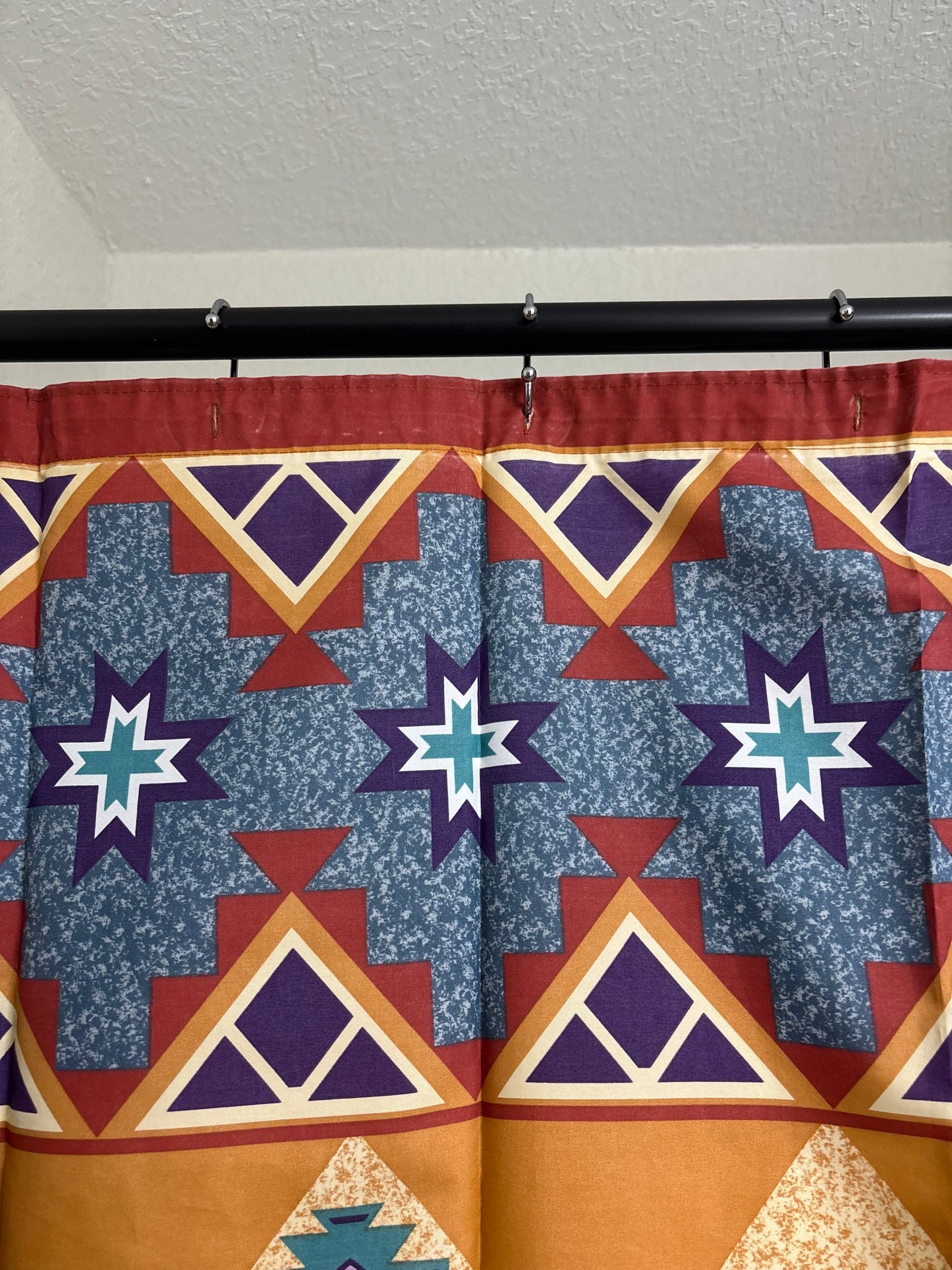 *VINTAGE* KOKOPELLI AZTEC SOUTHWESTERN STANDARD SHOWER CURTAIN