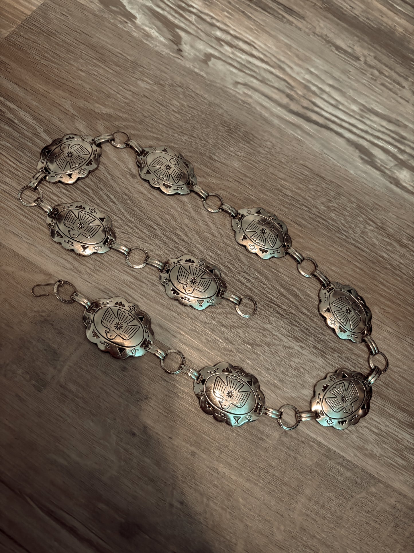 *VINTAGE* THUNDERBIRD CONCHO CHAIN BELT