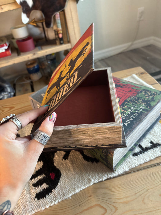 WESTERN BOOK KEEPSAKE BOXES