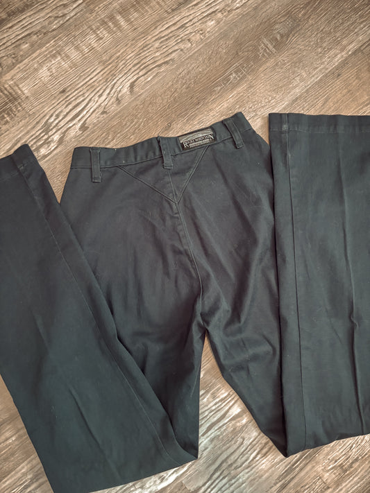 *VINTAGE* 26” ROCKIES BAREBACK NAVY BLUE SLACKS