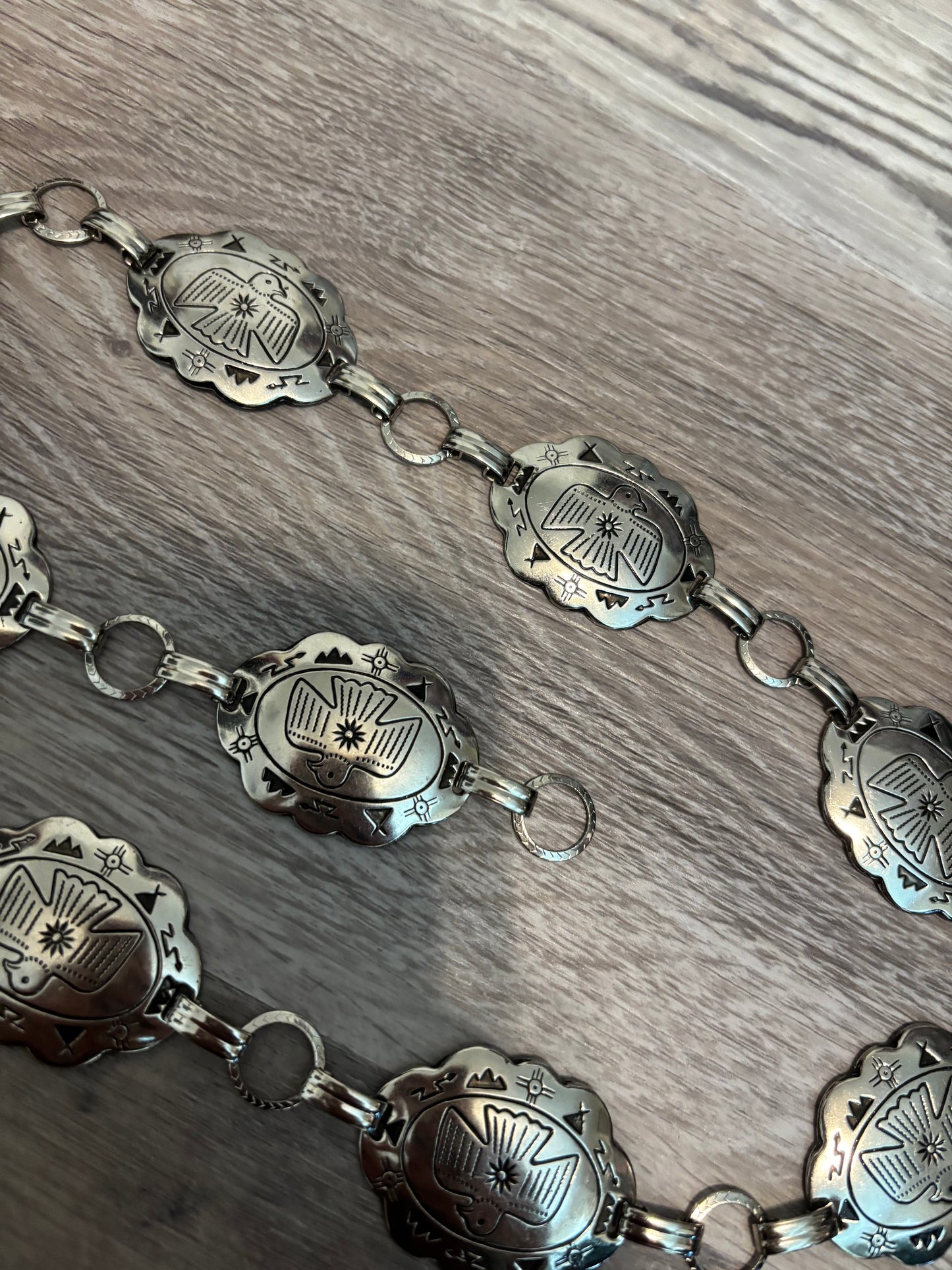 *VINTAGE* THUNDERBIRD CONCHO CHAIN BELT