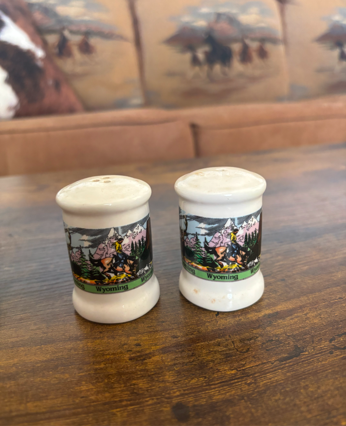 WYOMING SALT & PEPPER SHAKER SET *VINTAGE*