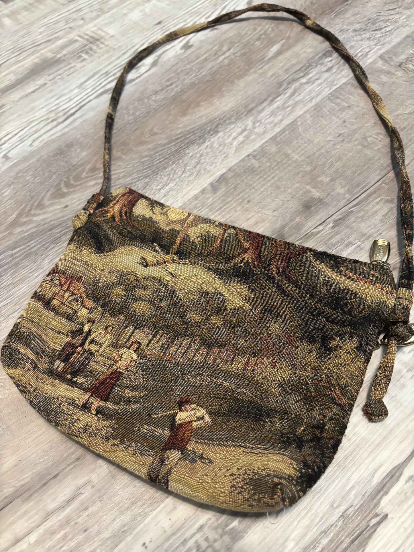 *VINTAGE* GOLF TAPESTRY PURSE