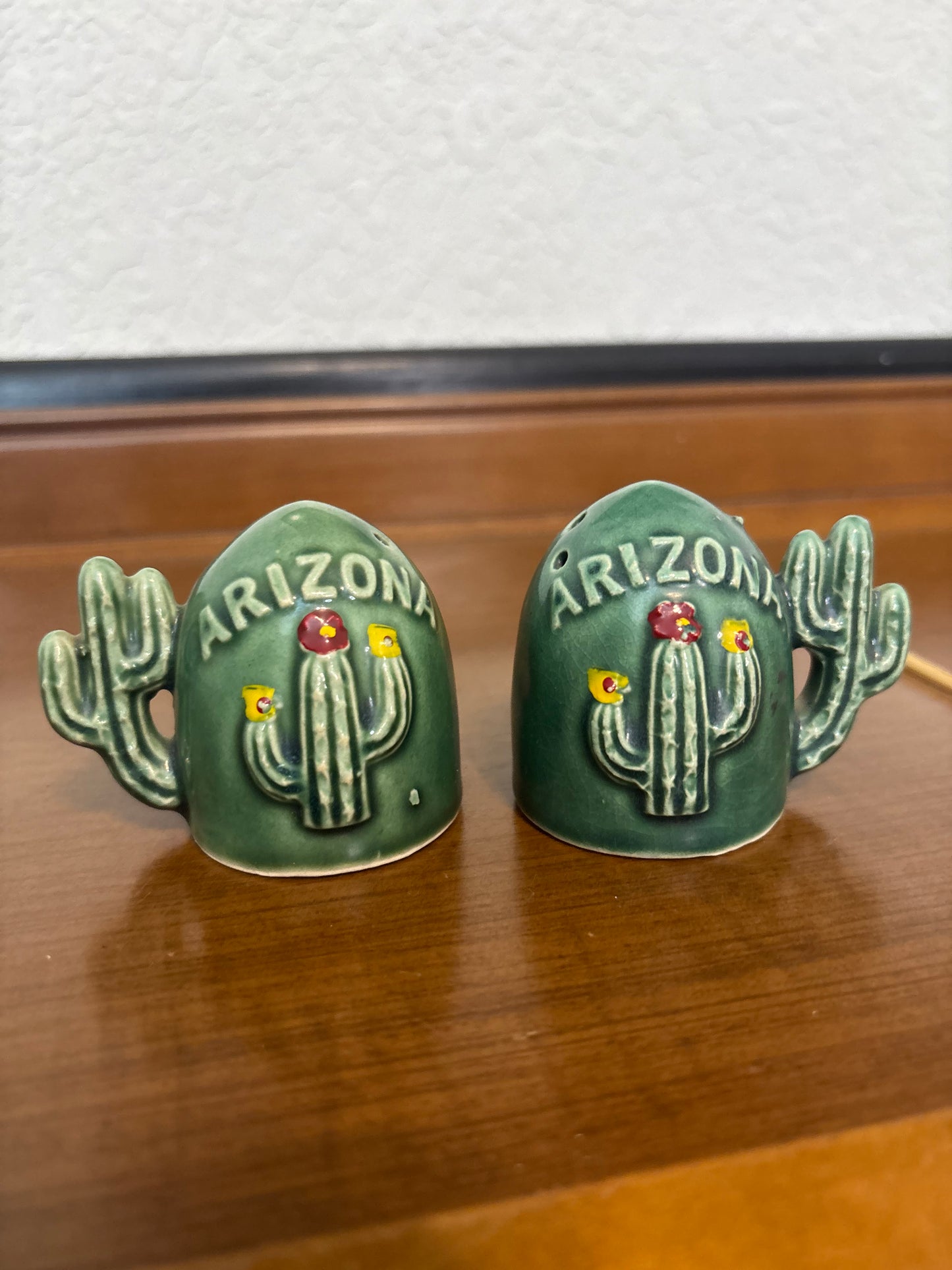 *VINTAGE* ARIZONA CACTUS SALT & PEPPER SHAKER SET