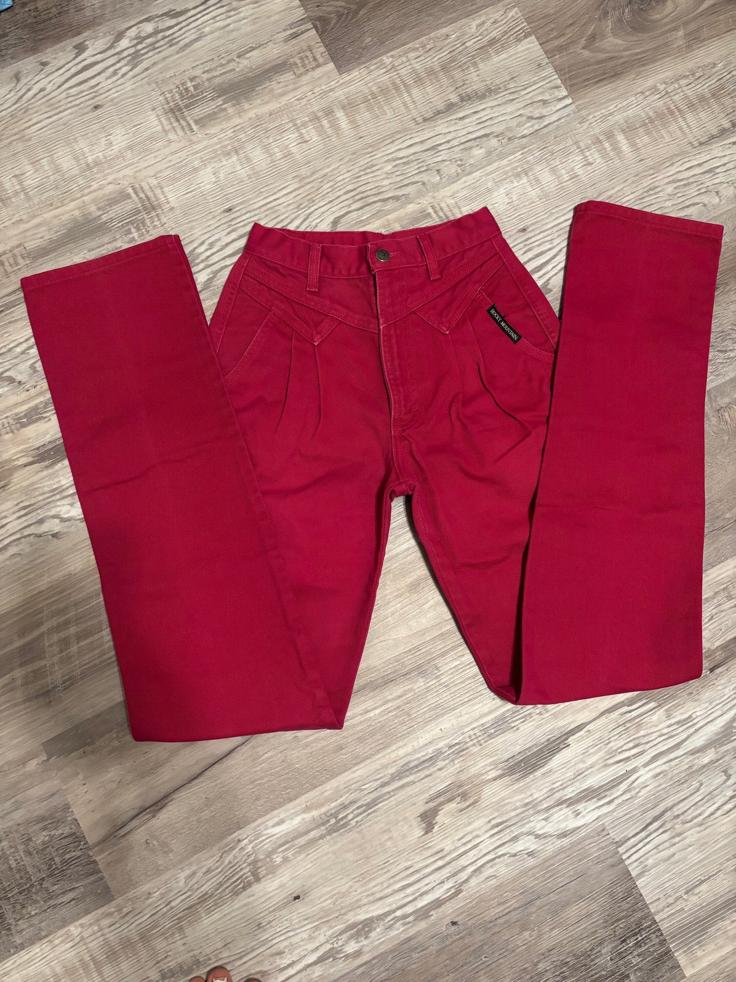 *VINTAGE* 24” BRIGHT PINK ROCKIES ROCKY MOUNTAIN BAREBACK JEANS