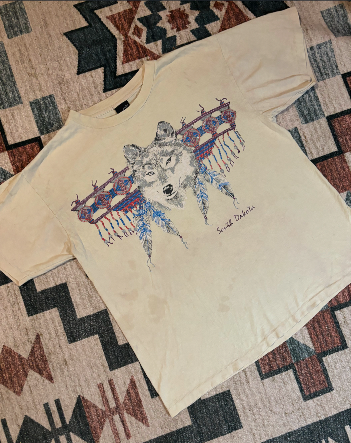 DIAMOND DUST SOUTH DAKOTA WOLF TEE *VINTAGE*