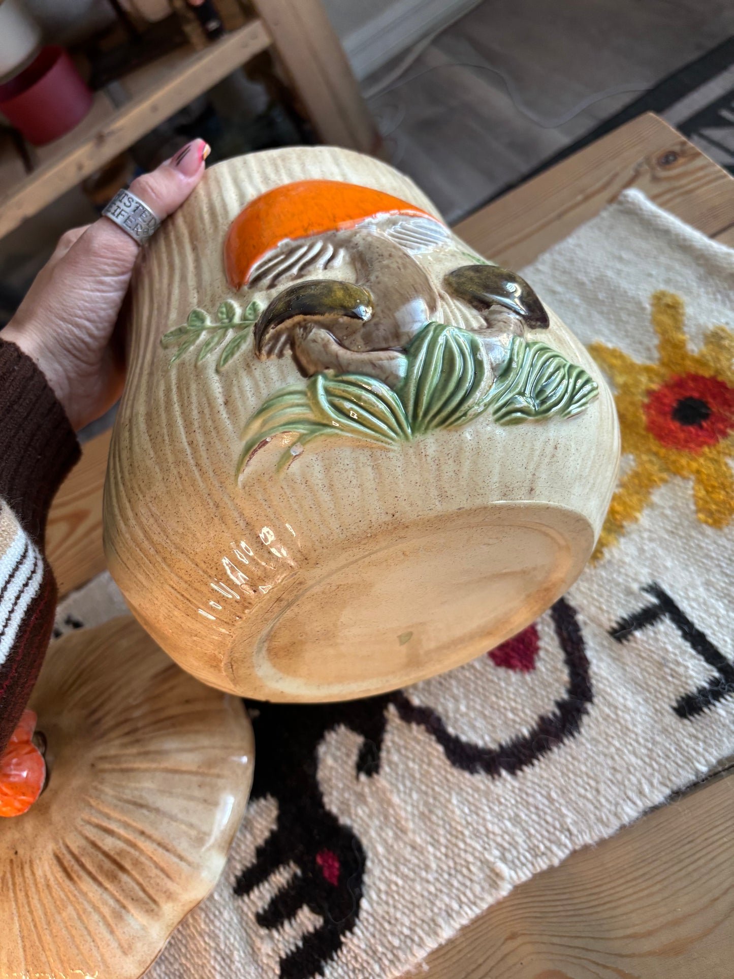 *VINTAGE* ARNEL MUSHROOM CANISTER COOKIE JAR