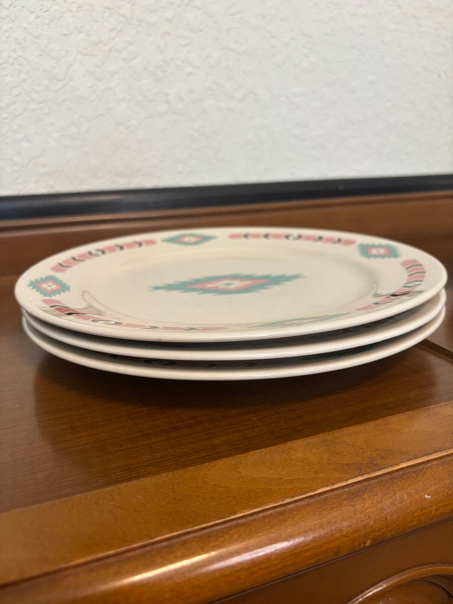 *VINTAGE* SANTA FE MEIWA TABLE ART AZTEC SOUTH WESTERN PLATES AND BOWLS SET (6 PCS)