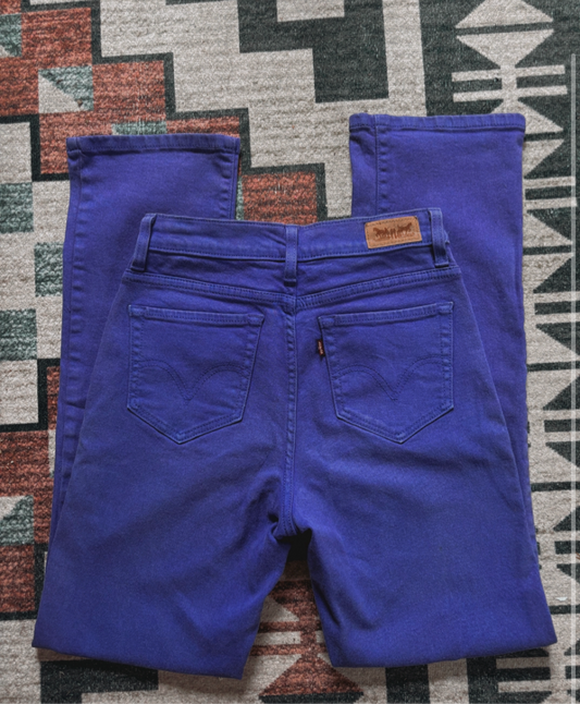 26” PURPLE BROWN-TAG LEVI JEANS 512 STRAIGHT LEG