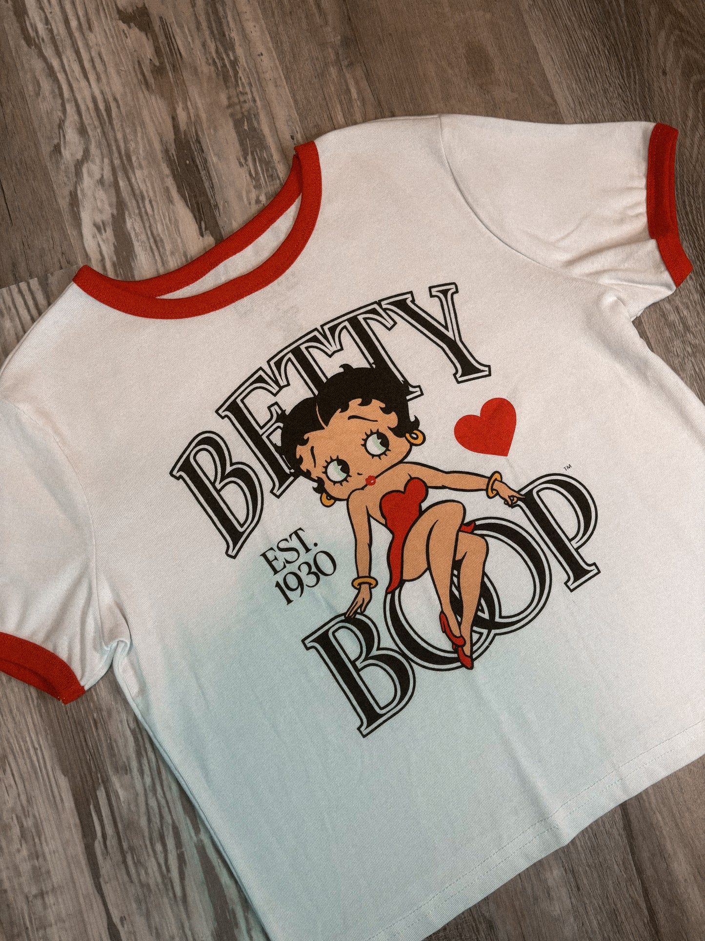 BETTY BOOP RINGER BABY TEE