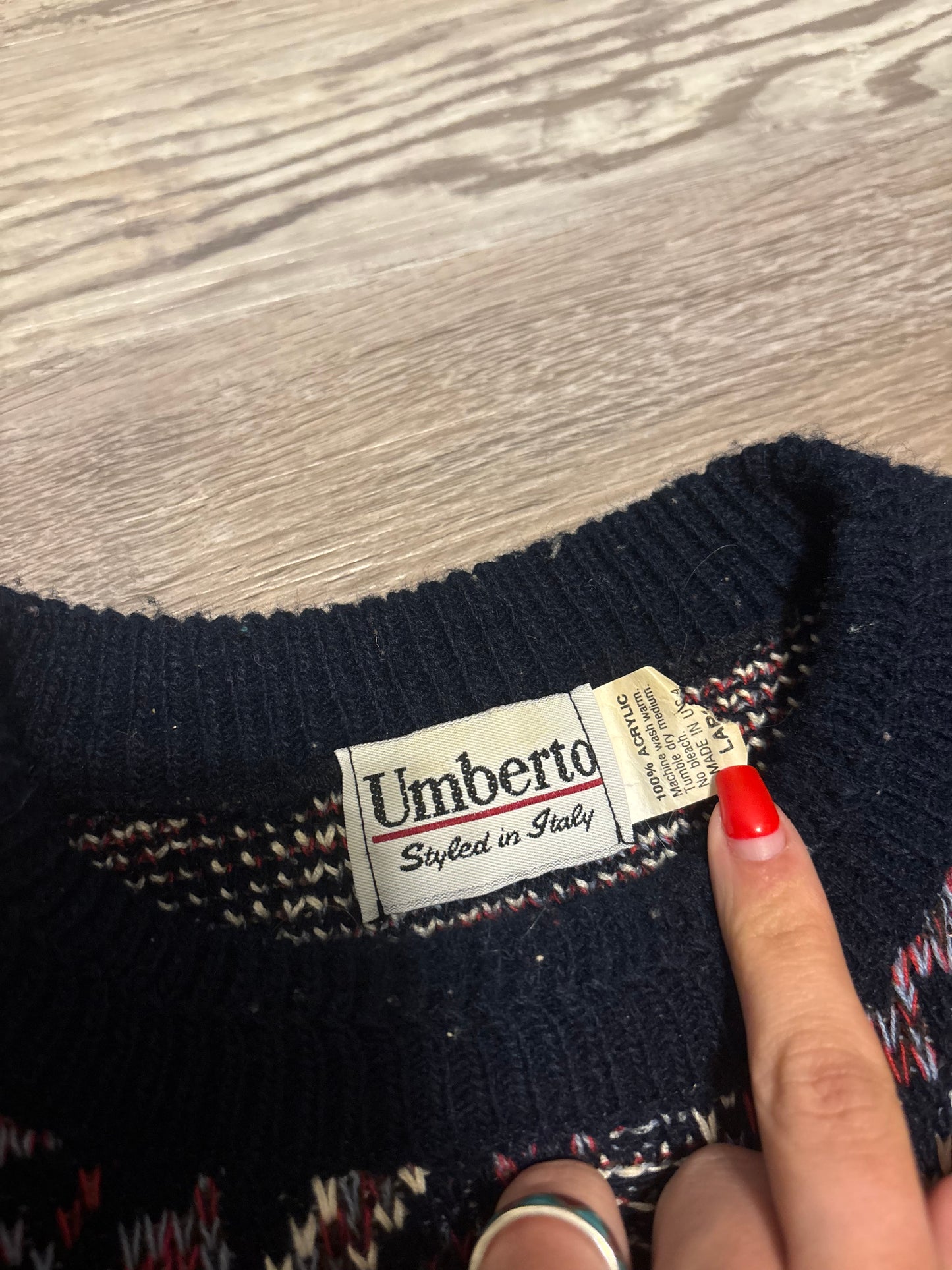 *VINTAGE* UMBERTO PURPLE KNIT SWEATER