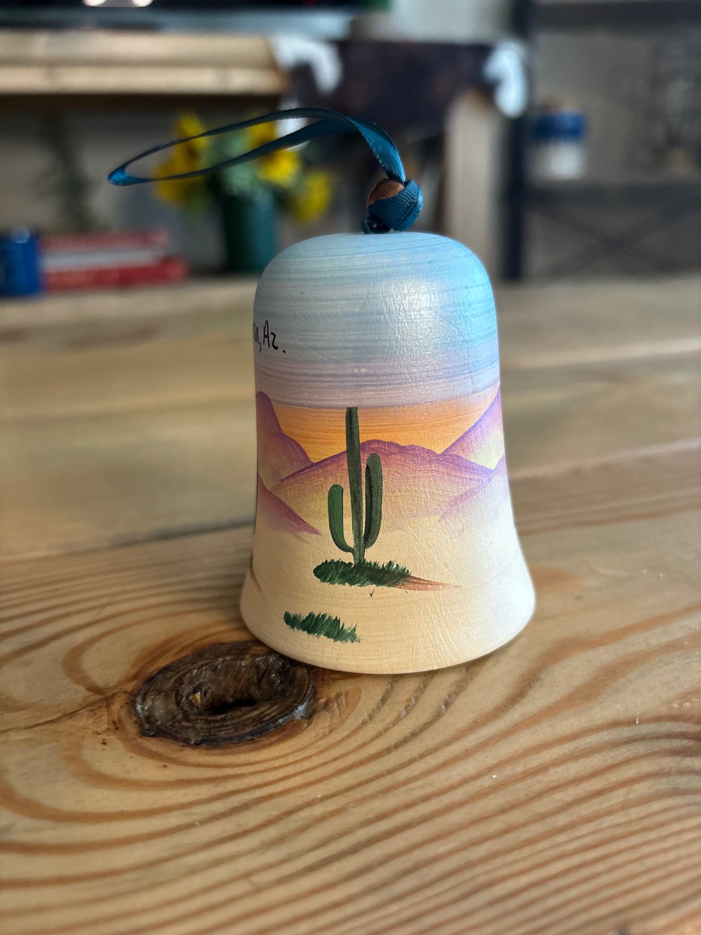 *VINTAGE* HAND PAINTED SEDONA CACTUS BELL