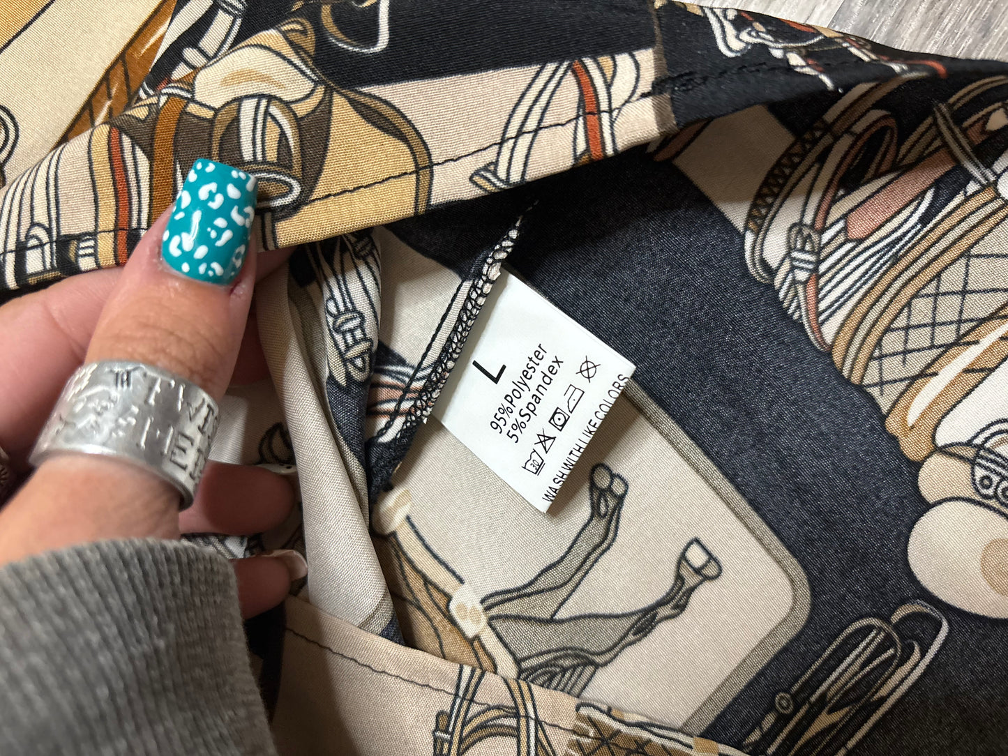 ENGLISH HORSE & TACK BLOUSE TOP