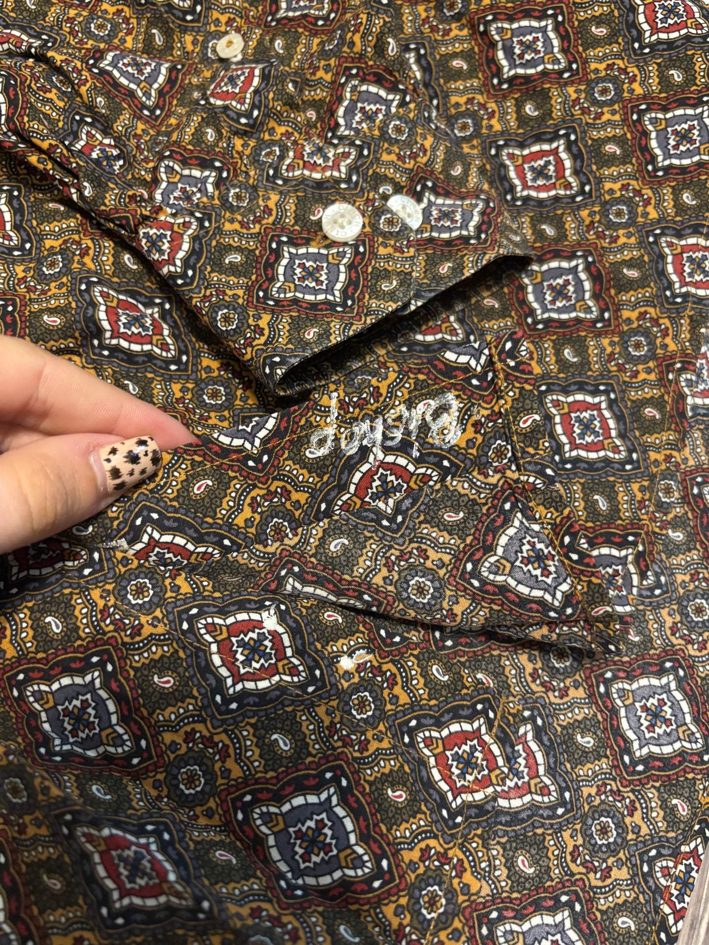 DIAMOND PAISLEY CINCH BUTTON UP SHIRT