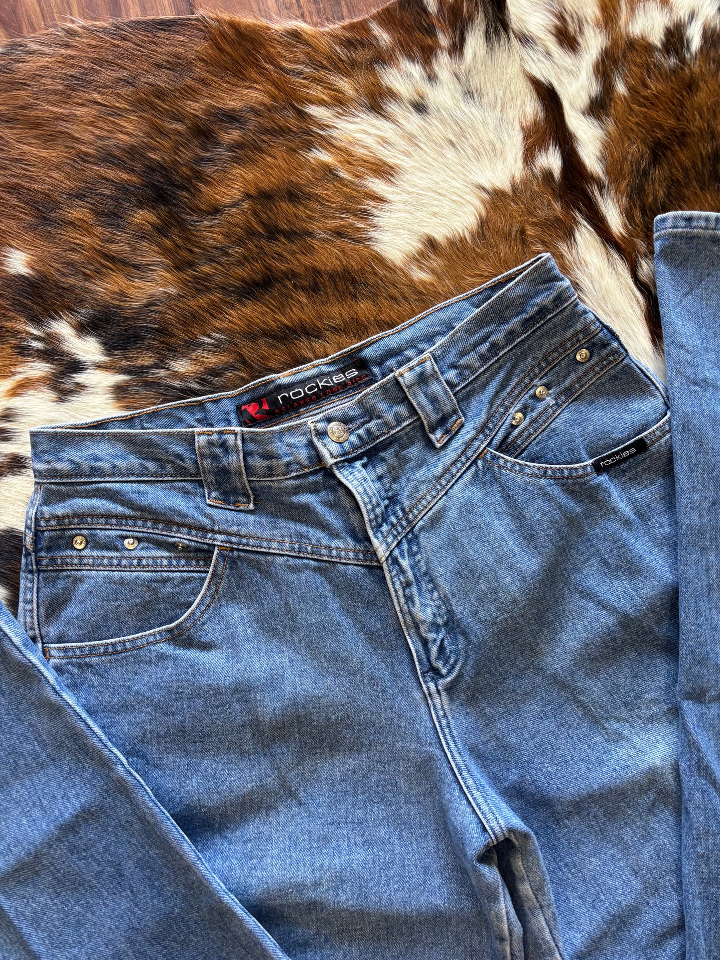 *VINTAGE* 34” ROCKIES BAREBACK JEANS