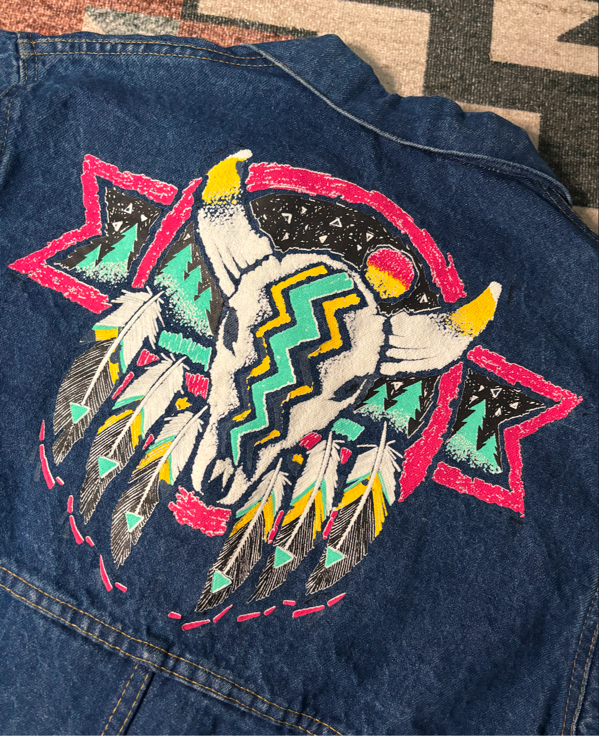 RARE LONGHORN JEAN JACKET *VINTAGE*