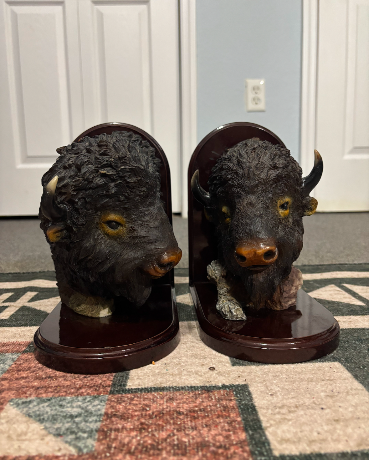 BISON BOOKENDS *VINTAGE*