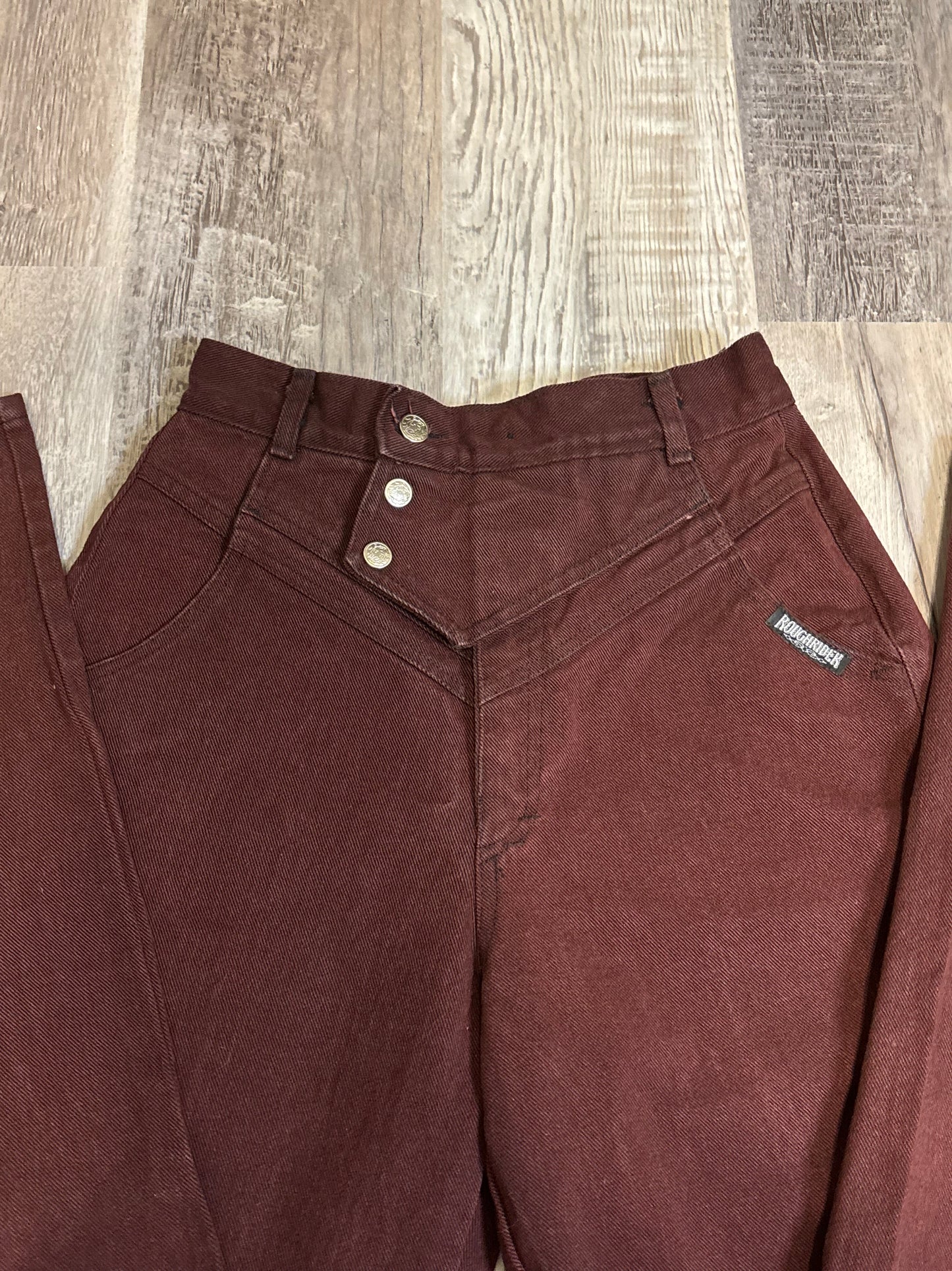 28” WINE ROUGHRIDER BAREBACK JEANS *VINTAGE*