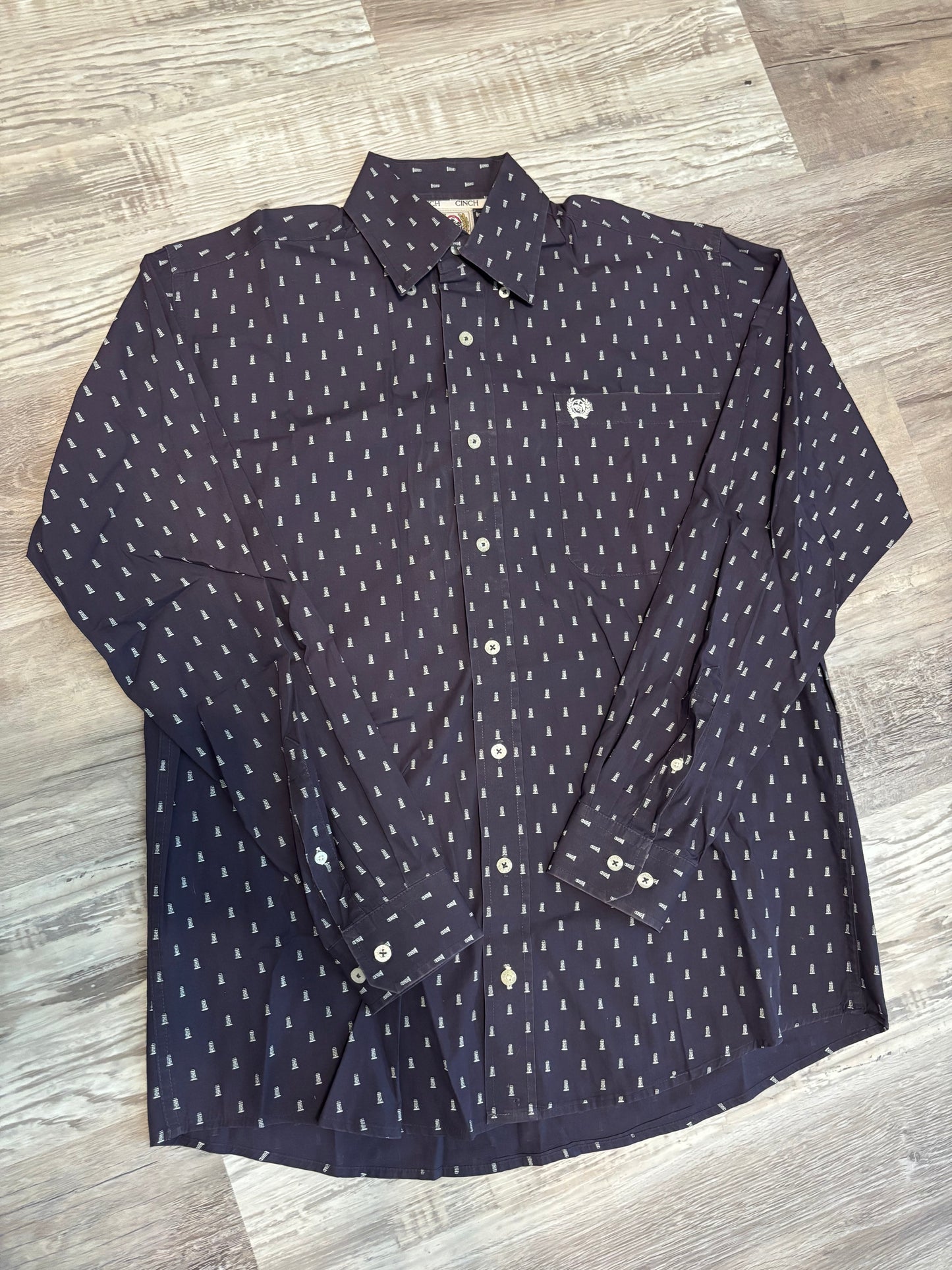 NAVY/LIGHTHOUSE PAISLEY CINCH BUTTON UP SHIRT