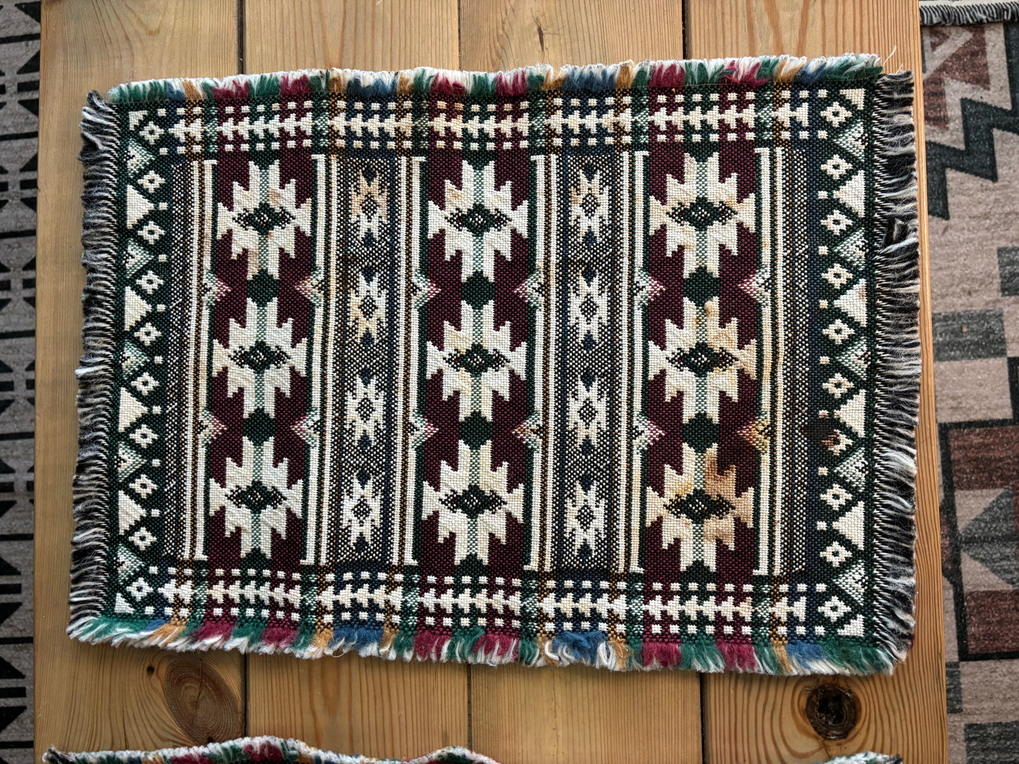 *VINTAGE* AZTEC PLACEMATS SET OF 4