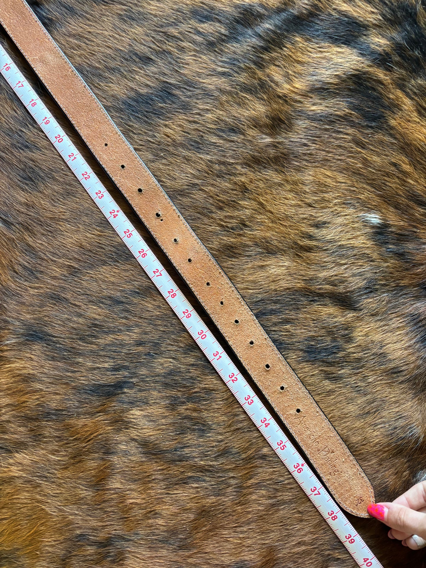 American Darling Skull Turquoise Native American Tooled Genuine Leather Belt
