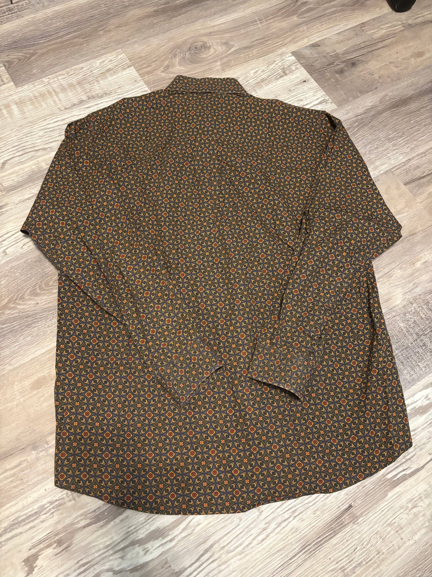 GREEN/YELLOW CINCH BUTTON UP SHIRT
