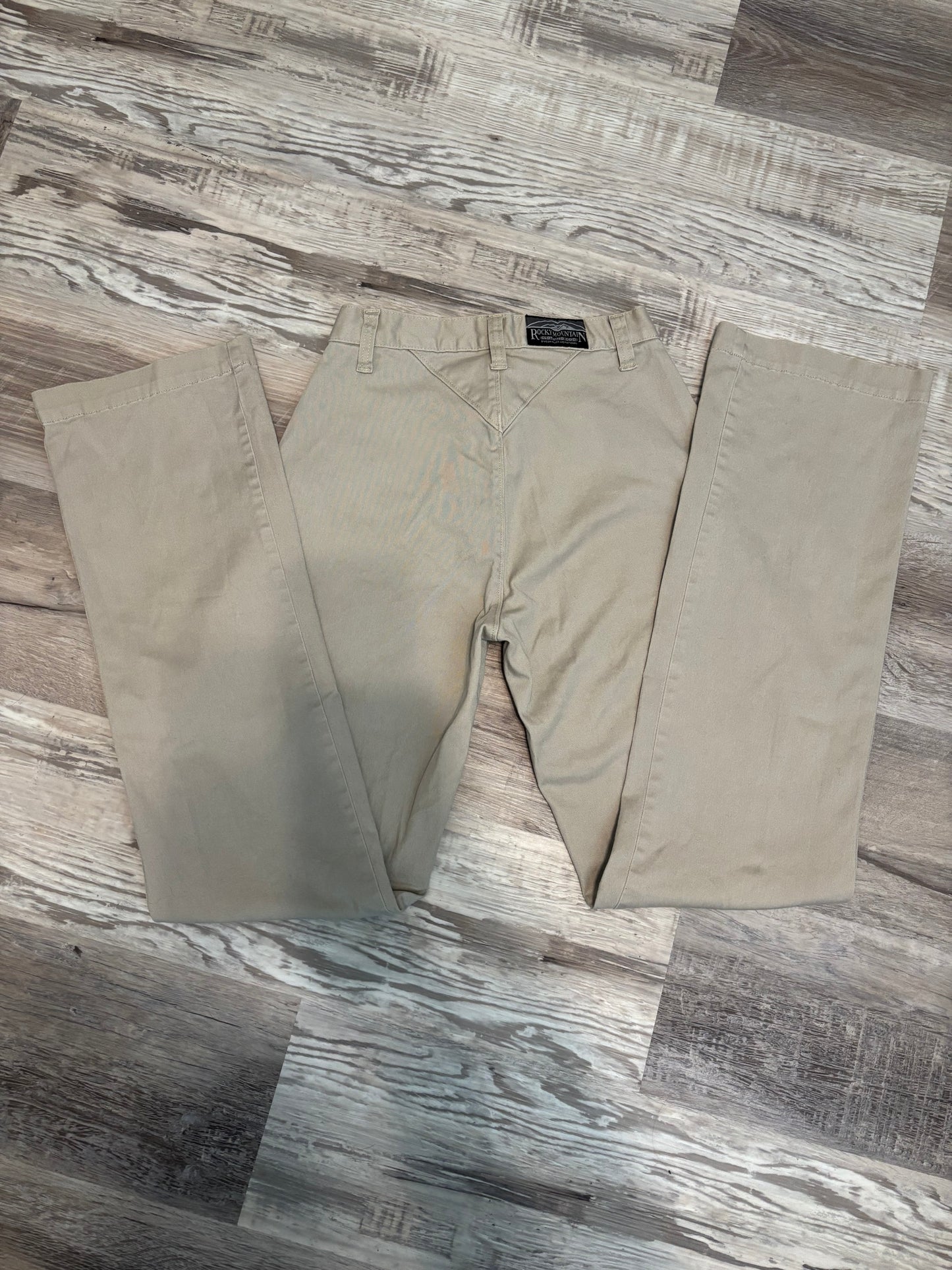 *VINTAGE* 24” ROCKIES BAREBACK KHAKI SLACKS