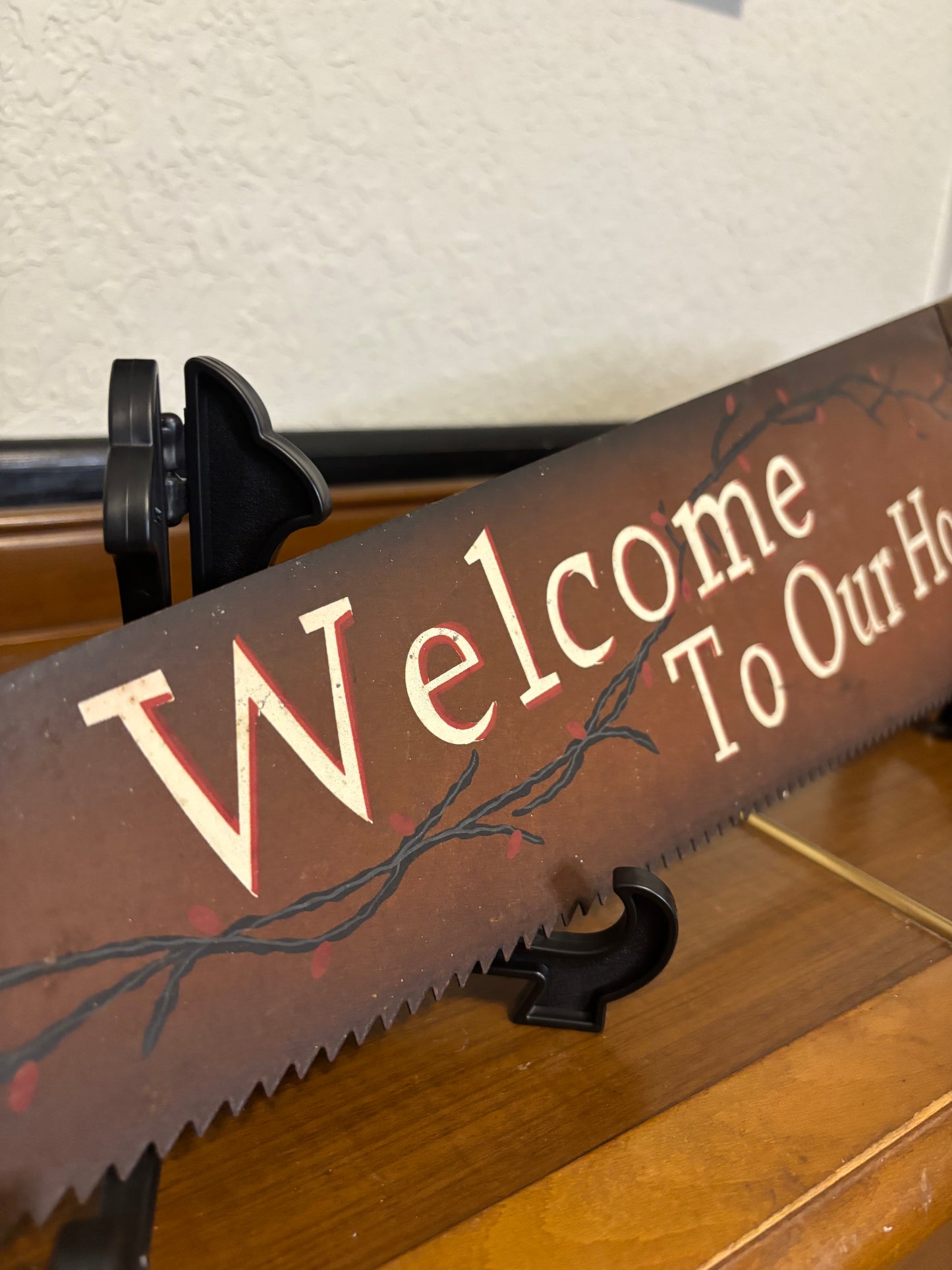 *VINTAGE* RUSTY CRUSTY WELCOME HOME HAND SAW SIGN