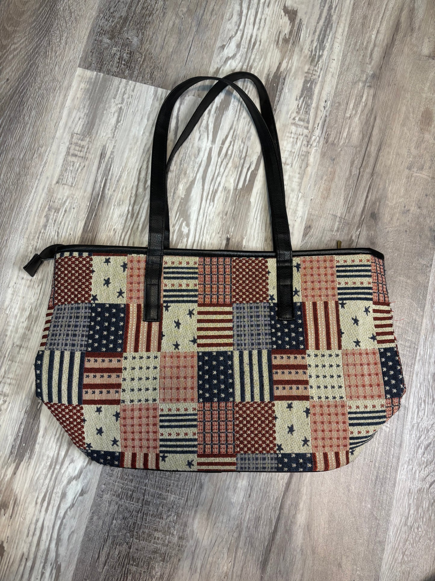 TAPESTRY PATRIOTIC SHOULDER BAG/ PURSE