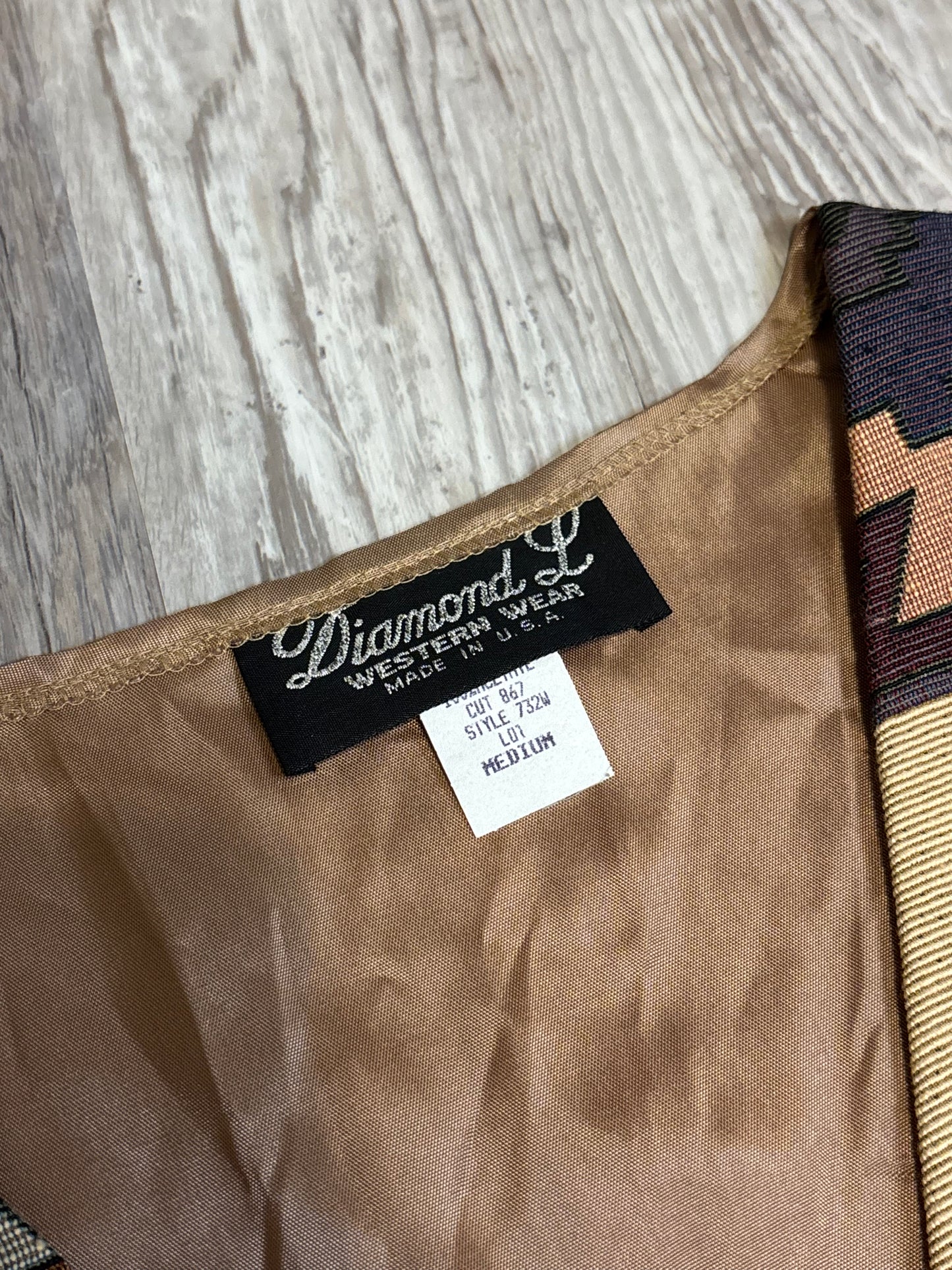 DIAMOND L AZTEC VEST *VINTAGE*