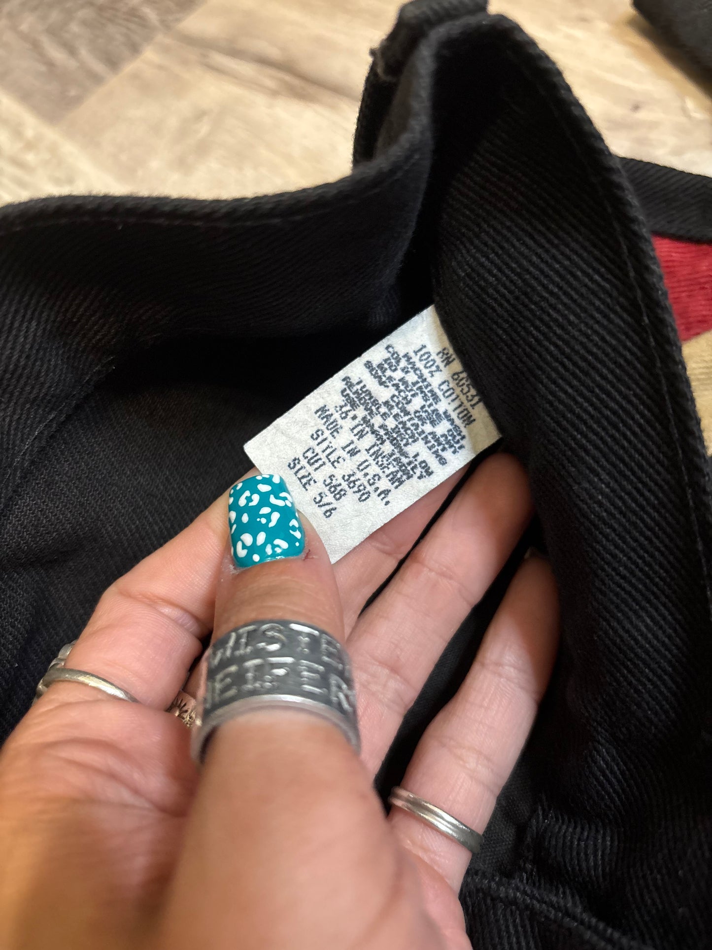 26” RARE RED/TAN/BLACK ROUGHRIDER BAREBACK JEANS *VINTAGE*