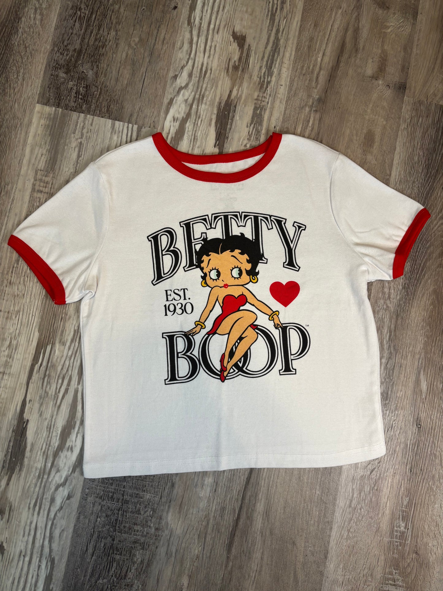 BETTY BOOP RINGER BABY TEE