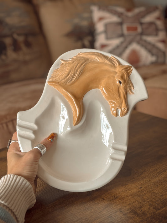 *VINTAGE* 1967 HORSE HEAD FUNKY ASH TRAY TRINKET DISH