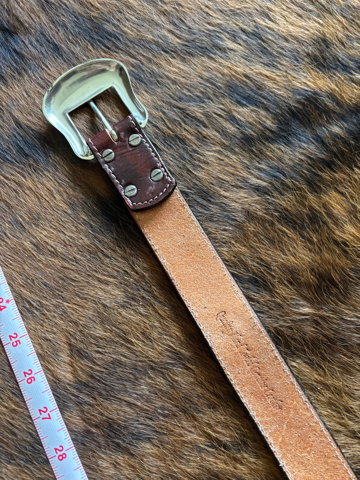 American Darling Skull Turquoise Native American Tooled Genuine Leather Belt