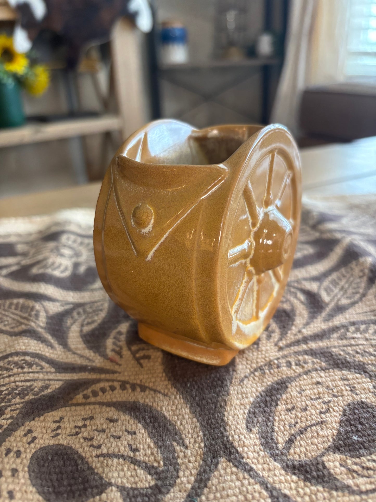 *VINTAGE* DESERT GOLD FRANKOMA OPEN SUGAR DISH OR MINI VASE