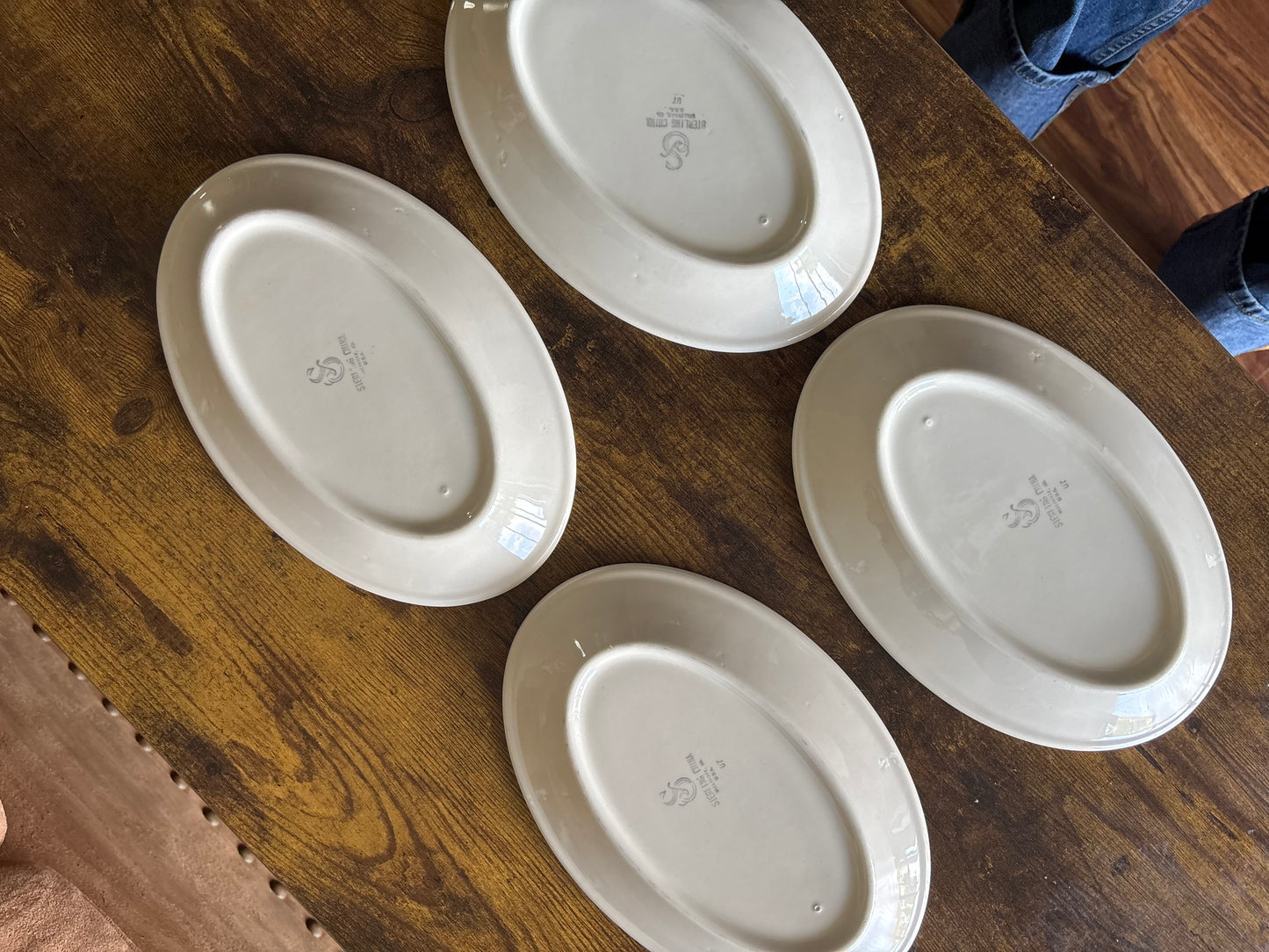 *VINTAGE* EL RANCHO BY STERLING CHINA CATTLE BRANDS HEAVY DUTY PLATES