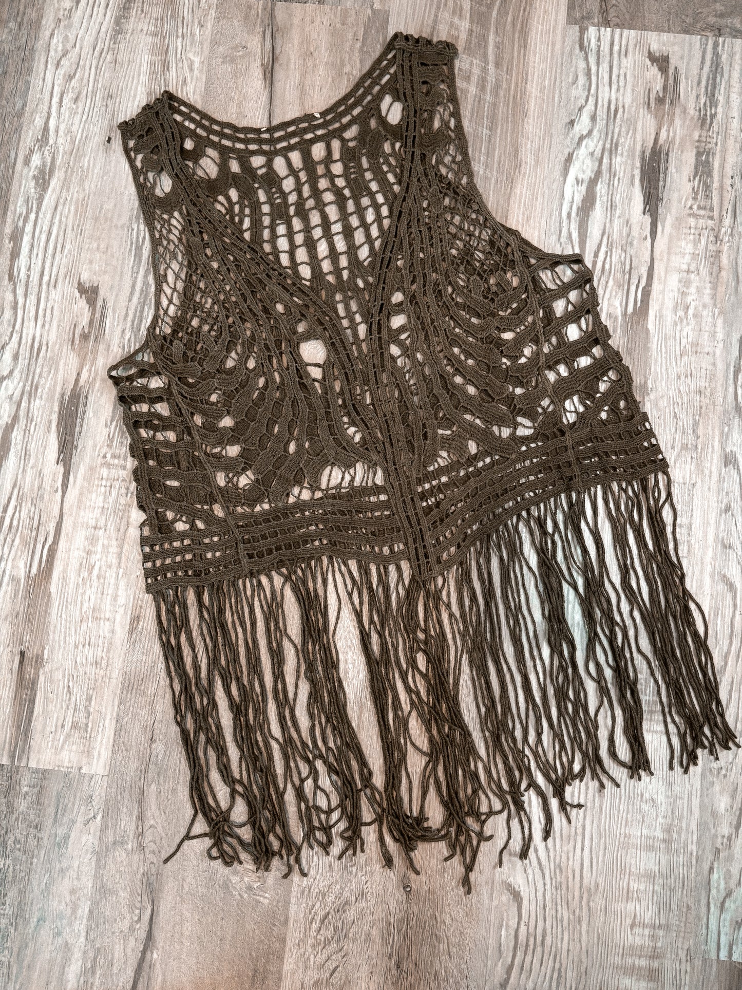 LACE FRINGE VEST