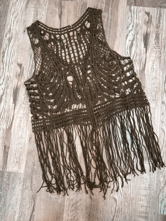 LACE FRINGE VEST