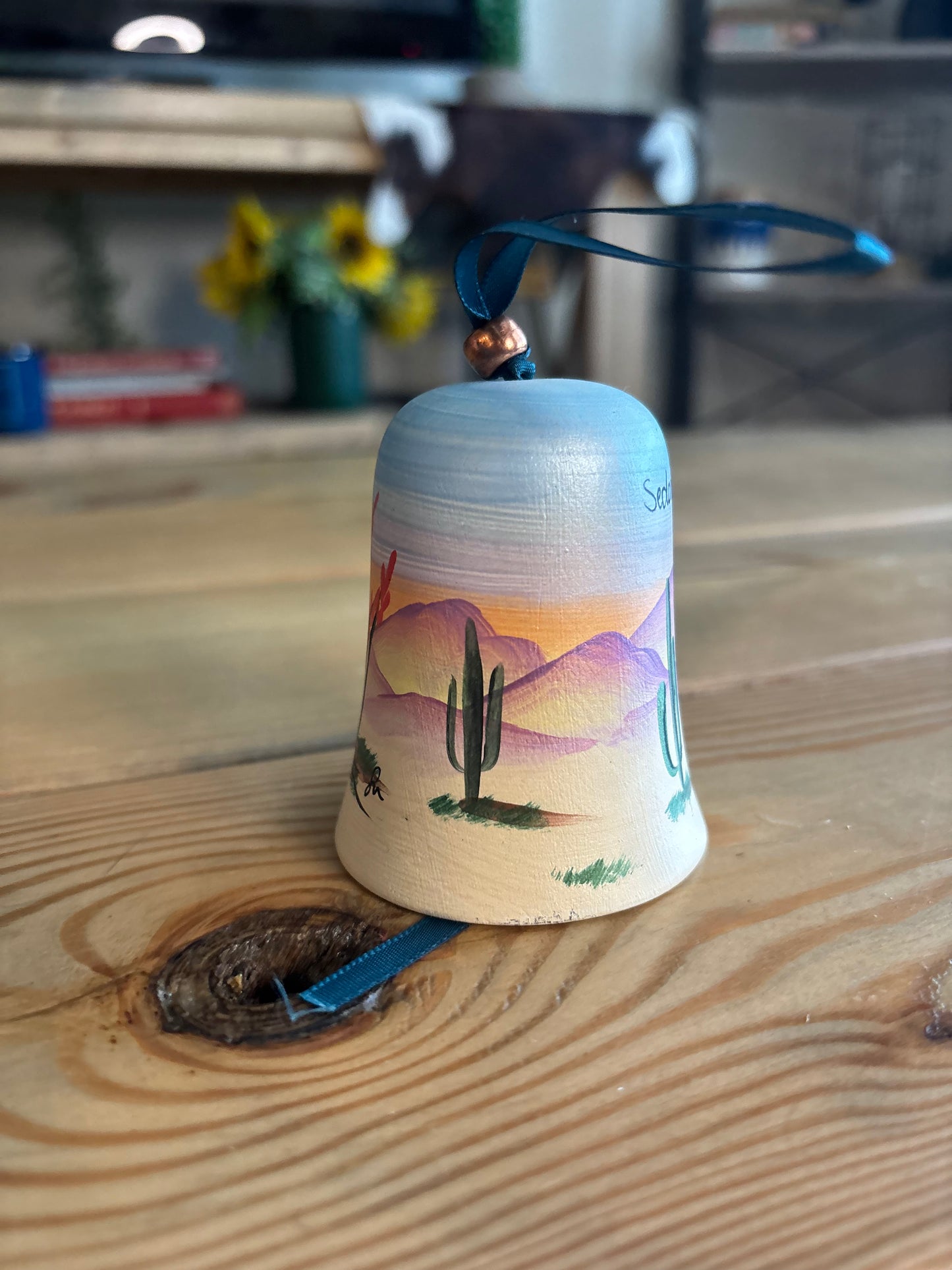 *VINTAGE* HAND PAINTED SEDONA CACTUS BELL