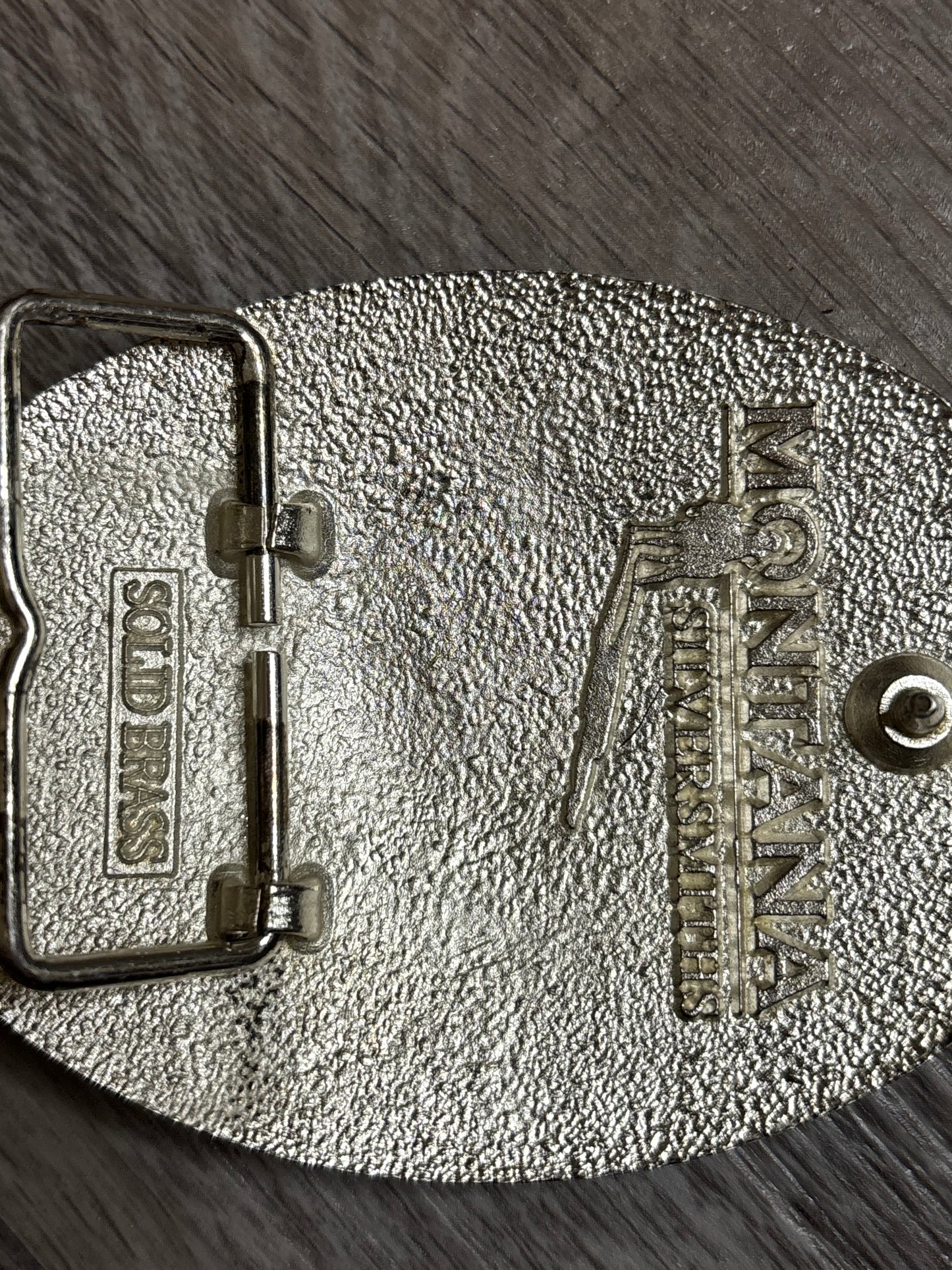 MONTANA SILVERSMITHS SOLID BRASS BISON SKULL BELT BUCKLE *VINTAGE*