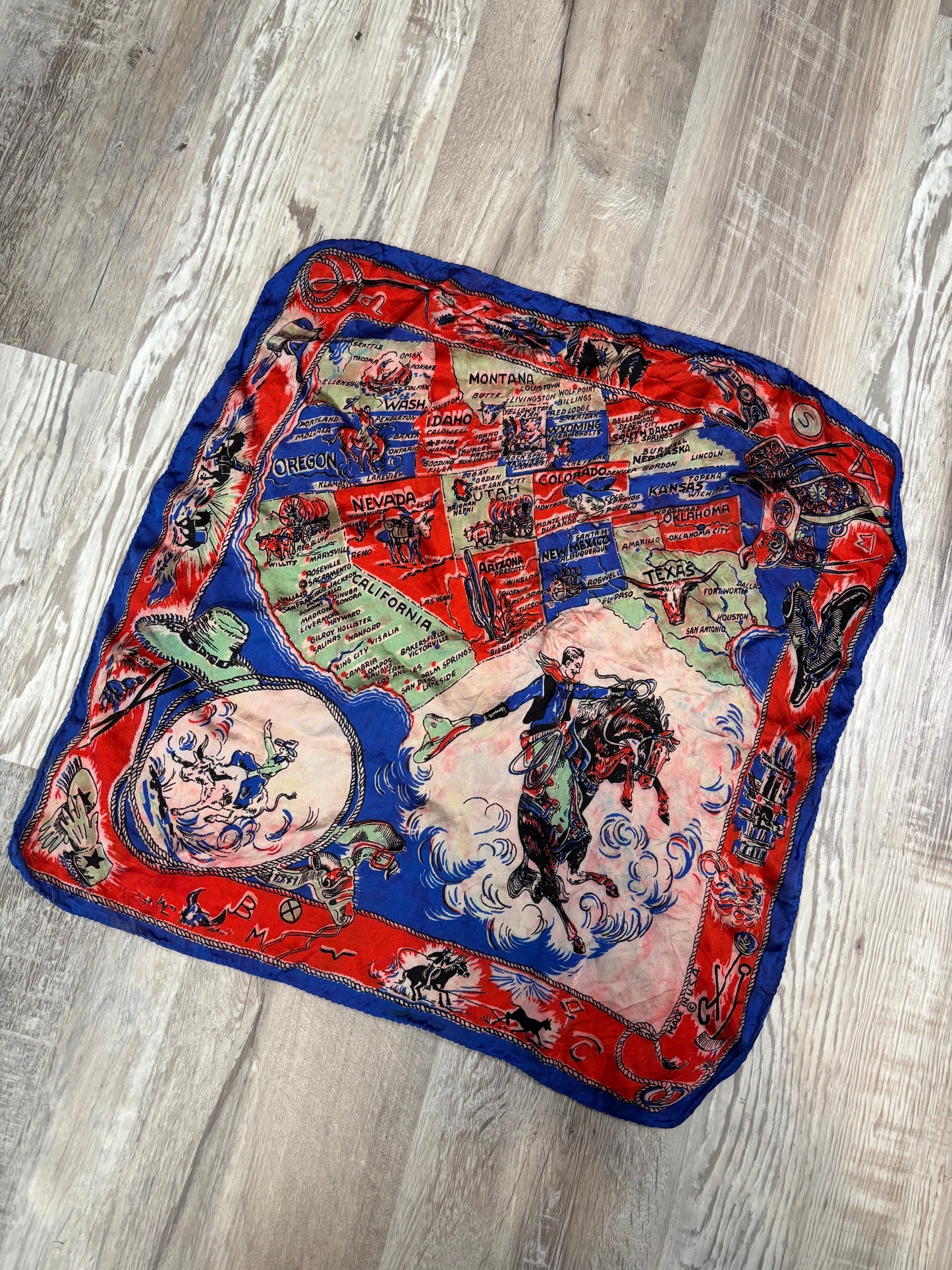 ‘50S WESTERN HANDKERCHIEF *VINTAGE*