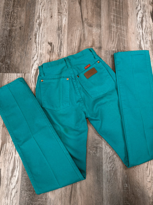 24” TURQUOISE WRANGLERS *VINTAGE*