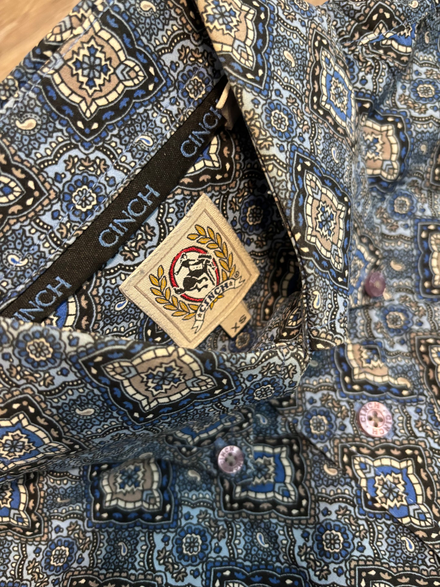BLUE DIAMOND PAISLEY CINCH BUTTON UP SHIRT
