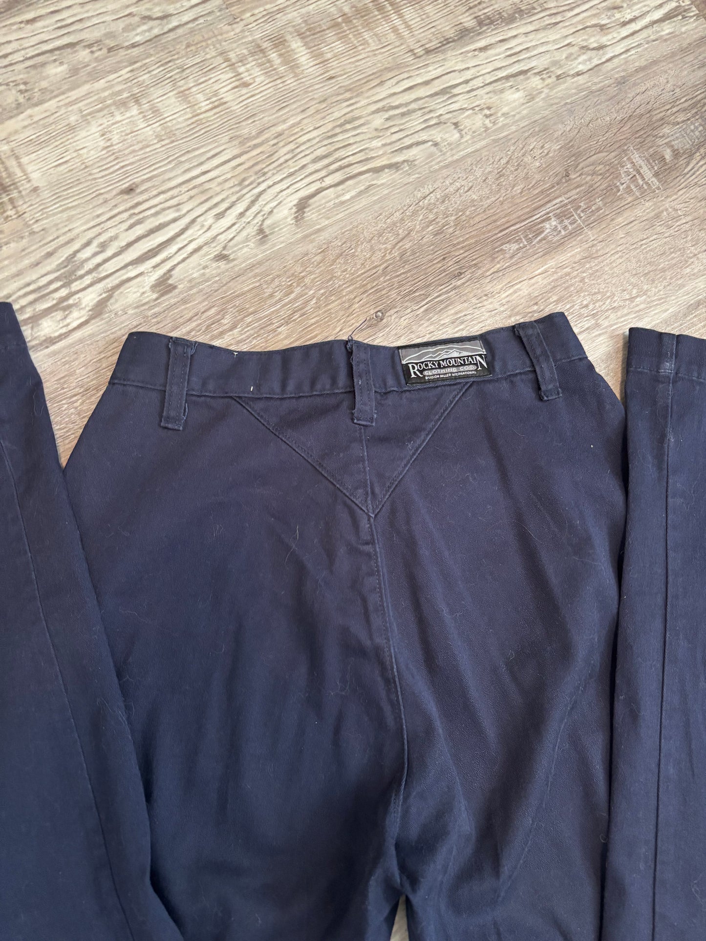 *VINTAGE* 26” ROCKIES BAREBACK NAVY BLUE SLACKS