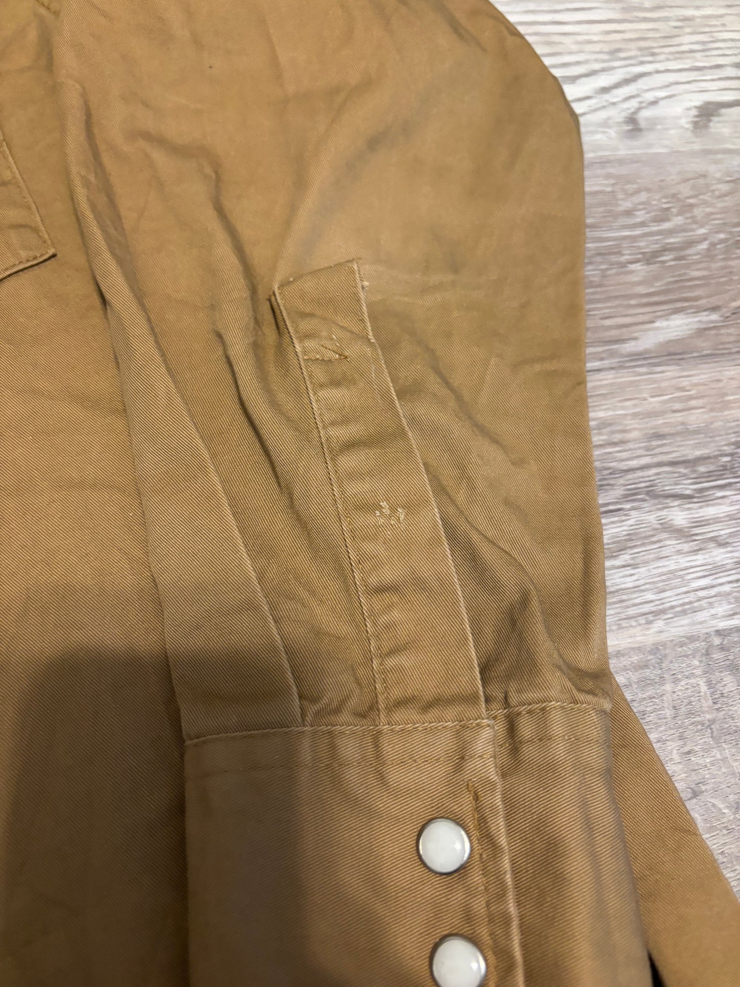 WORK WEAR HEAVY DUTY TAN WRANGLER PEARL SNAP