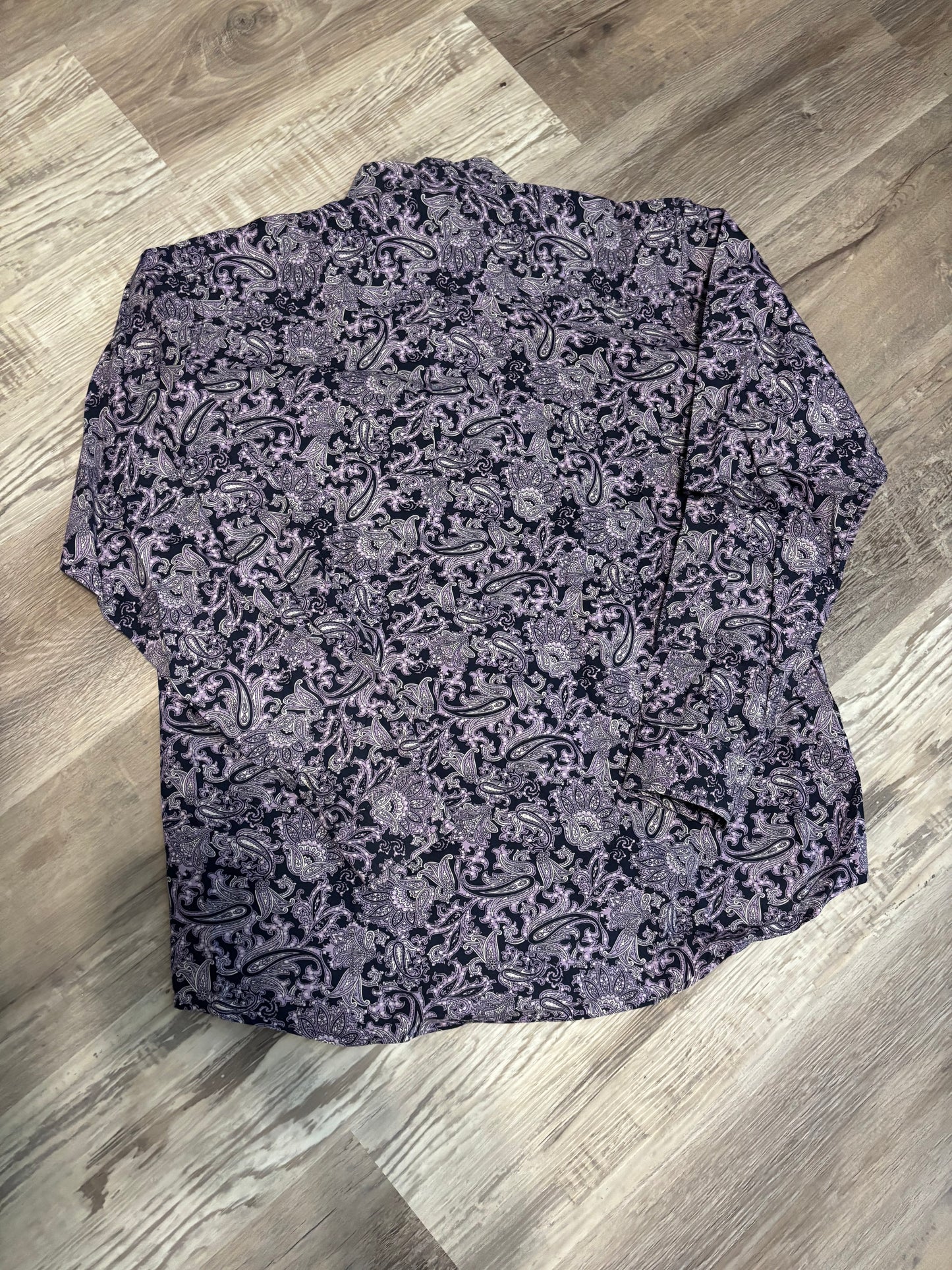 PURPLE PAISLEY CINCH BUTTON UP SHIRT