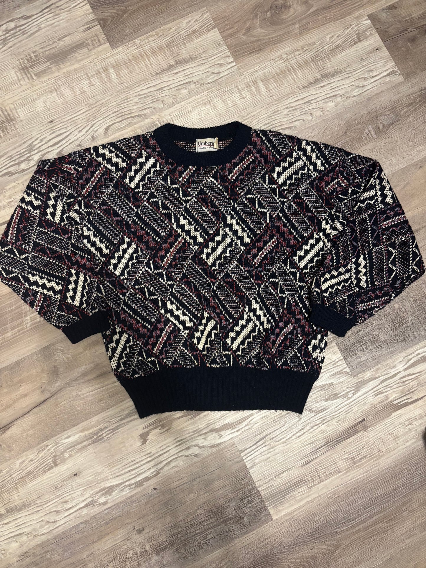 *VINTAGE* UMBERTO PURPLE KNIT SWEATER