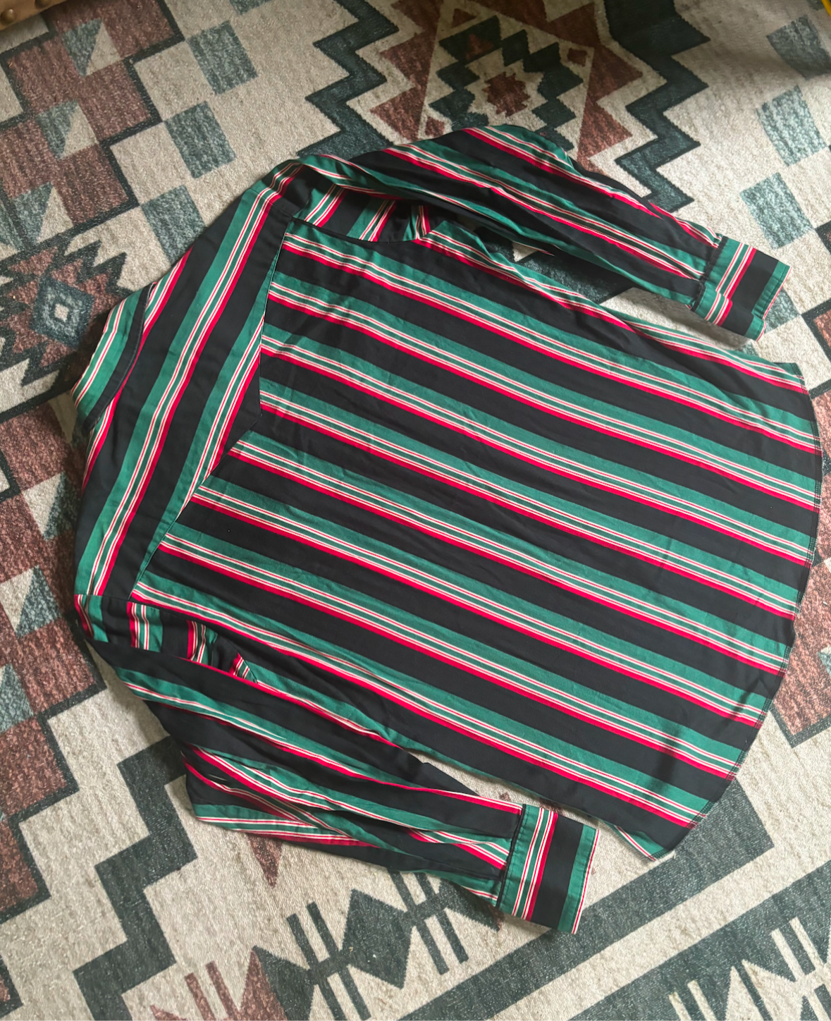 RED/GREEN WRANGLER PEARL SNAP *VINTAGE*