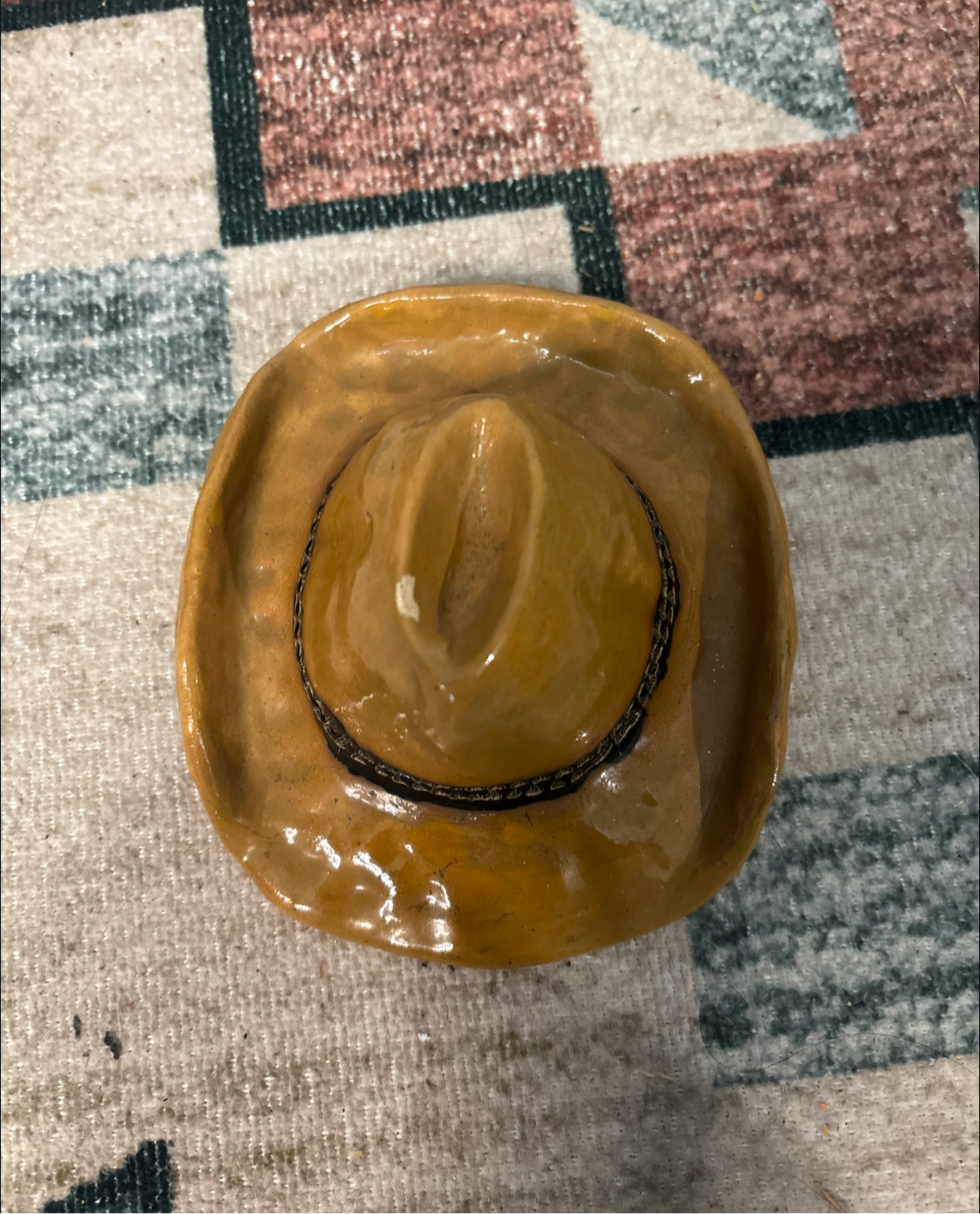 HANDMADE CERAMIC COWBOY HAT SIGNED *VINTAGE*